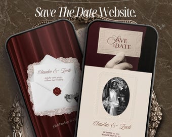 Elegante Hochzeit Save The Date Website Canva Vorlage Hochzeitswebsite Canva Webseite Hochzeit Webseite Vorlagen Digitale Hochzeitseinladung