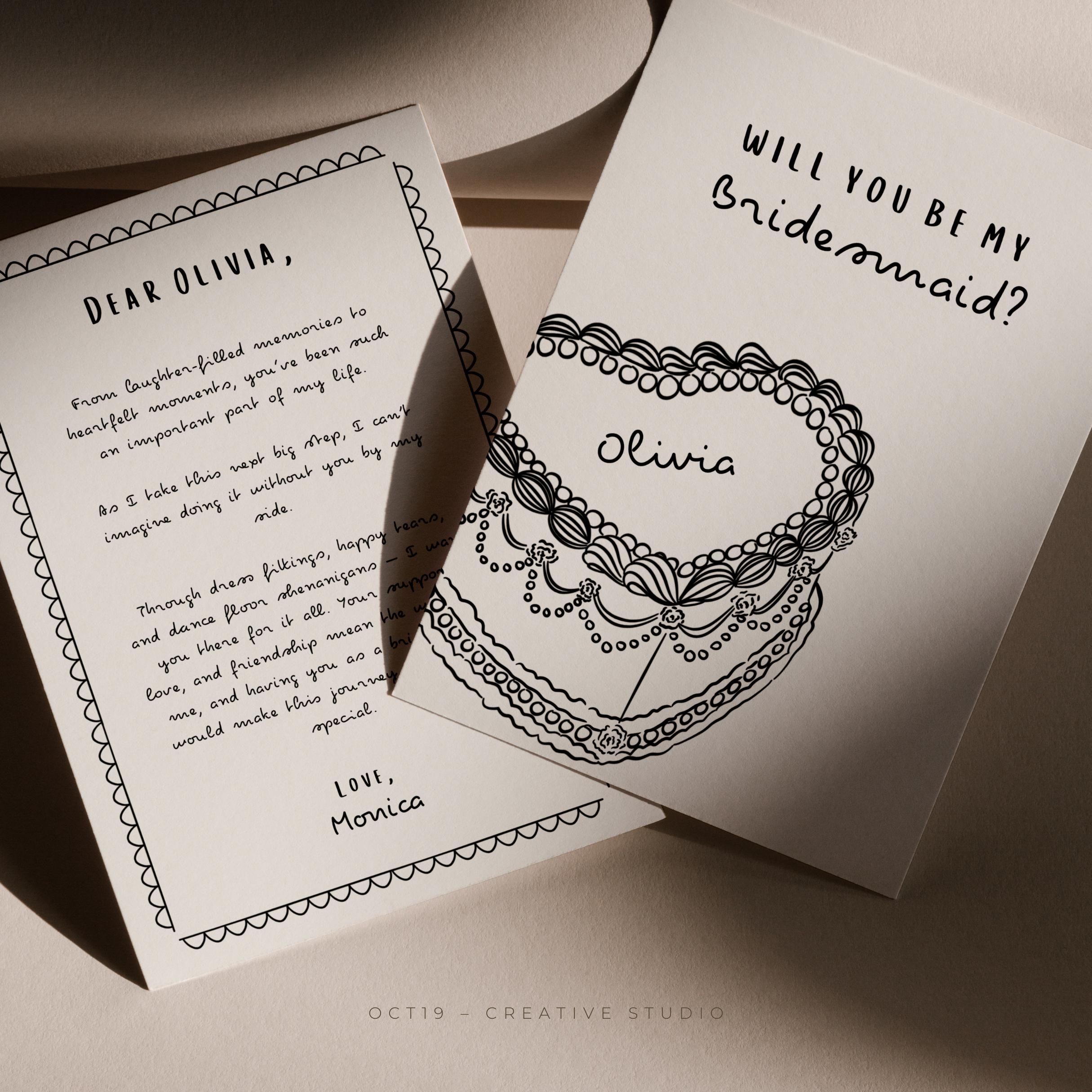 Will You Be My Maid Of Honour? Hochzeitskarte – In Goldfolie, 10,5x14,8 Cm, Mit Umschlag, Umweltfreundlich