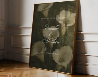 Placa de boas-vindas vintage para casamento, pintura a óleo, placa de boas-vindas vintage para entrada de casamento, placa retrô de boas-vindas ao nosso casamento.