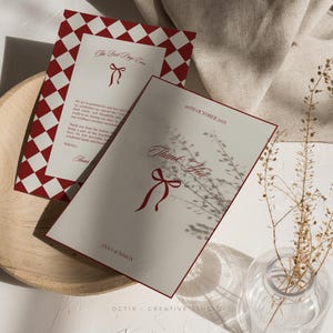 Retro Hochzeit Dankeskarte Old Money Dankeskarte Hochzeit Danksagungskarte Dankeskarten zur  Hochzeit Elegante Dankeskarte Vorlage