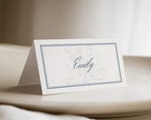Vintage Wedding Place Cards Floral Design Retro Wedding Name Card Template Wedding Guest Name Tag Table Place Setting Wedding Table Decor