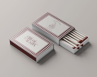 Modelo de caixa de fósforos de casamento personalizável, etiqueta personalizada para caixa de fósforos, lembrancinhas, combinação perfeita, caixa de fósforos perfeita, lembrancinhas de casamento, fósforos