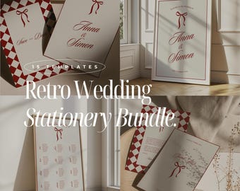 Old Money Wedding Bundle Vintage Wedding Suite Retro Wedding Bundle Classy Wedding Stationary Suite Elegant Wedding Stationary Set Templates