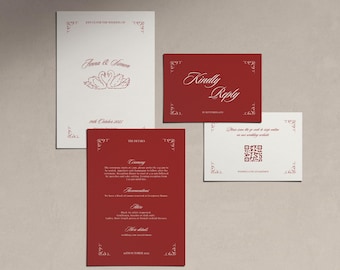 Old Money Wedding Invitation Suite Vintage Invite Swan Wedding Invitation With RSVP Card Retro Wedding Invitations Luxury Wedding Invitation