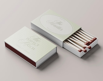 Customizable Wedding Matchbox Template Custom Matchbox Label Favors Perfect Match Perfect Match Matchbox Wedding Favors Matches
