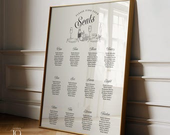 Vintage Sitzplan Hochzeit Sitzordnung Gäste Sitzplan Hochzeit Minimalistisch Sitzplan Vorlage Finde Deinen Platz Hochzeitsschild
