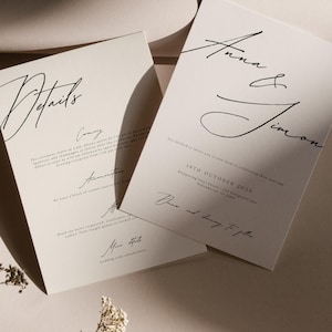 Minimalistische Hochzeitseinladung Digitale Vorlage Canva Hochzeitseinladung Canva Hochzeitseinladungskarten Einladung Hochzeit Schlicht