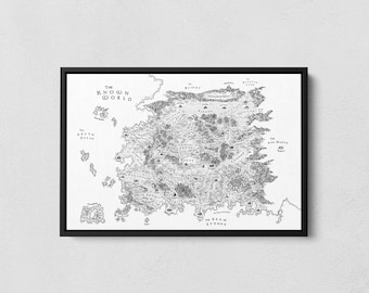A New Wheel of Time Canvas, Wheel of Time Map Print, Fantasy Map, TV Show Poster, Westland Map, Cartography Art, Wheel of Time Map Poster