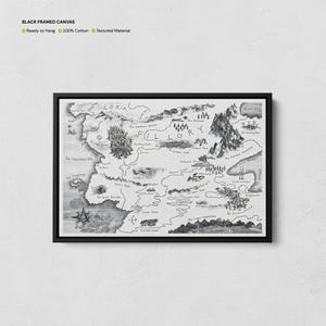 Carte de Fillory, impression sur toile de carte des magiciens, affiche de carte de Quentin Coldwater, art mural carte du roi magicien, carte fantastique, décor de carte vintage
