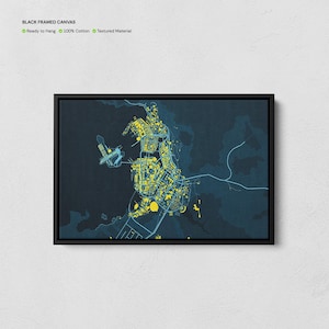 Impressão de mapa Cyberpunk 2077, pôster de mapa da cidade noturna, tela de mapa Cyberpunk, pôster de videogame, mapa da cidade cibernética, arte de parede de jogos, decoração de sala de jogos