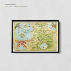 Redwall Map Poster, Redwall Country and Beyond Map Canvas, Fantasy Map,  Tales of Redwall Print, Cartography Art, Bookish Decor