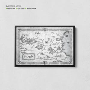 Carte de la meilleure impression de film, Les chroniques de la carte, affiche de carte du monde, carte fantastique, art du lion, la sorcière et le garde-corps, cartographie