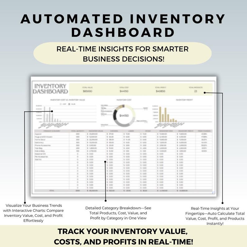 Inventory Tracker Spreadsheet: Small Business Inventory Management ...