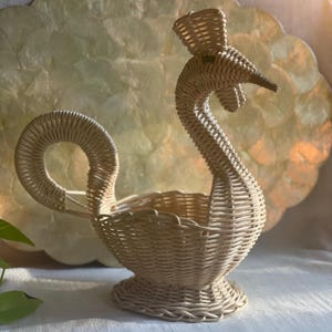 Vintage Wicker Bird Basket