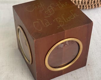 Vintage Cube Pucture Frame - Chip off the old block - Shar Wood Designs