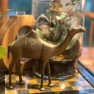 Vintage Brass Camel Figurine | Desert Animal Home Decor