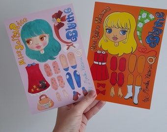 Blythe Paper Doll Kits