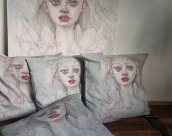 Rose Quartz throw cushions pillowcase