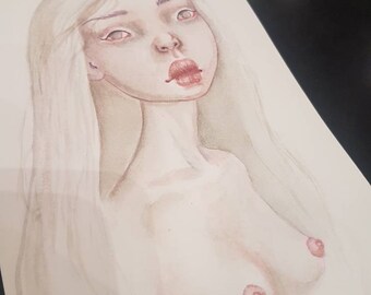 Ghost Girl 002 - Original Watercolour Painting