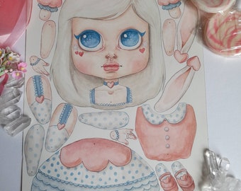 Blythe Paper Doll Kit - Three Options