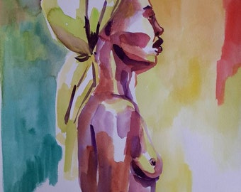 Life Drawing Studies - Watercolour and Ink sketches