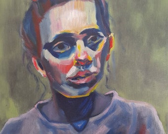 Portrait in Olive Haze - Studio Sale