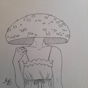Mushroom Maiden Original Drawings