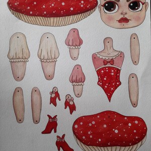 Toadstool Paper Doll Kit image 3