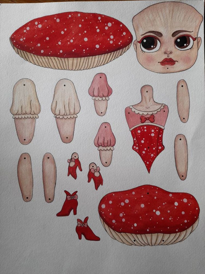 Toadstool Paper Doll Kit image 3