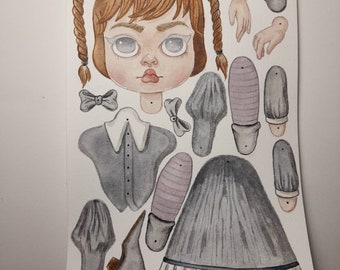 Paper Doll Witch Kit - double sheet