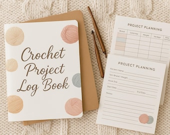 Diario digital de crochet para proyectos y artículos de segunda mano
