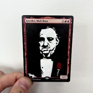 El padrino de Krenko - alterado (acrílico y tinta) - Magic the Gathering