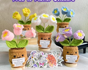 Cute Crochet Lily of the Valley,Emotional Support Plants,Office Desk Decor,Graduation Gift,Back to school,Crochet Gift For Her/Teacher/Mom
