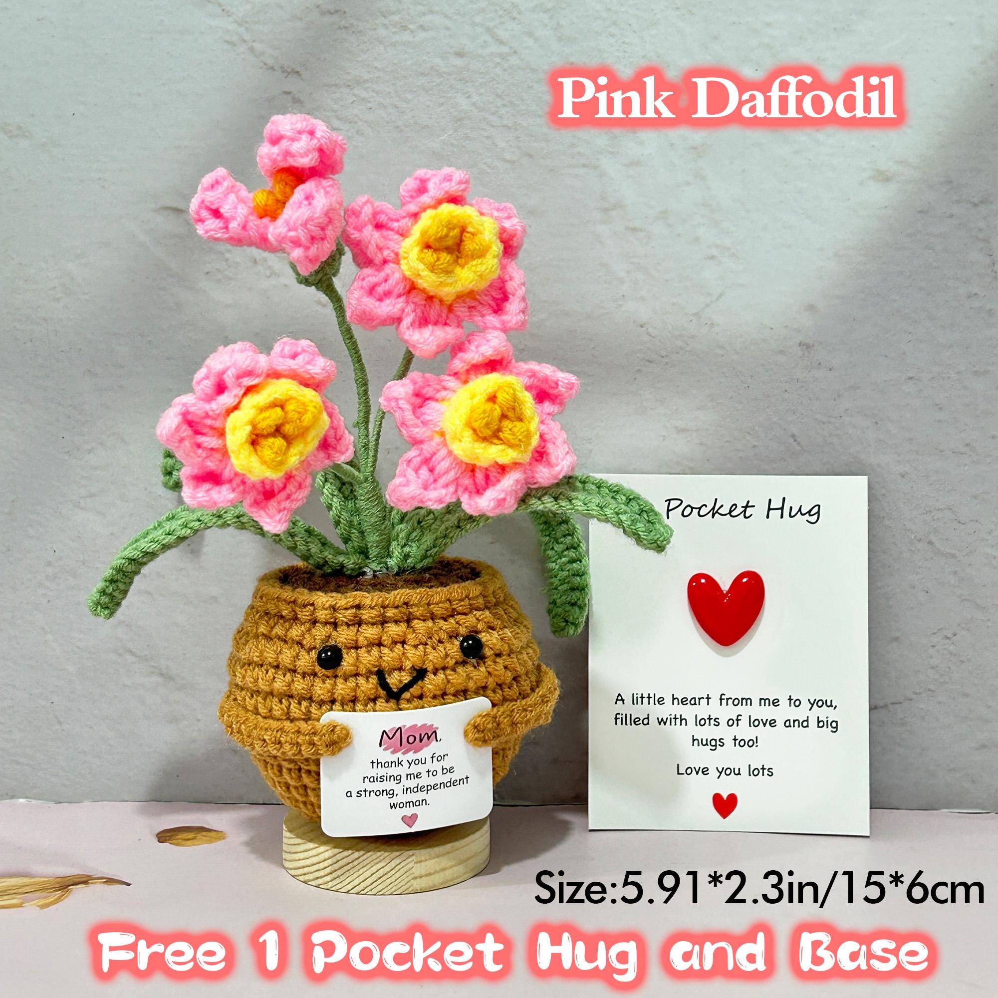 Handmade Crochet Flowers,pocket Hug,personalized Mother's Day Gift