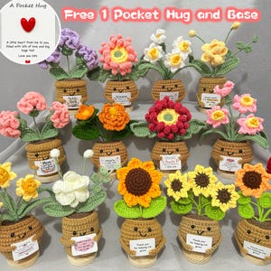 Fiori all'uncinetto fatti a mano, da portare in tasca, regalo personalizzato per la festa della mamma, gerbera, girasole, narciso, garofano, gardenia, fiore eterno, regalo per la mamma