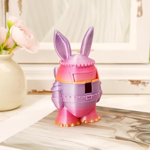 3D Printed Easter Bunny Armor | Cute Easter Bunny Toy | Easter Egg Filler | Rabbit Shelf Decor | Easter Decoration | Gift for Kid | 3D Print