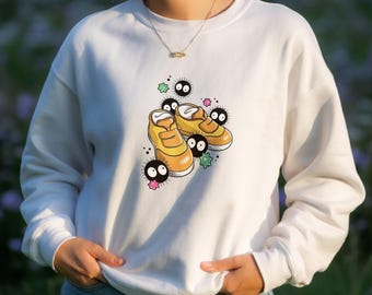 Dust Sprite Ghibli-Inspired Shirt: Kawaii Anime Outfit
