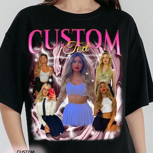 Custom Girlfriend Wash Shirt, Custom 90s Vintage Tee with Your Design, Funny Personalized Gift for Him or Her, Trendy Retro Face T-Shirt