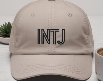 INTJ Embroidered Dad Hat: Minimalist MBTI Personality Gift