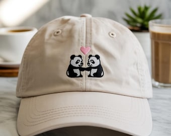 刺繍パンダバケットハット：竹素材、コットンツイル - Etsy 日本