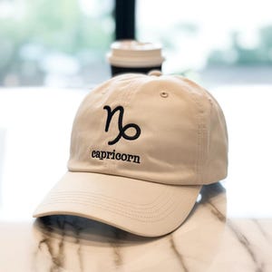 Capricorn Symbol Hat – Simple and Modern Zodiac Embroidery Gift