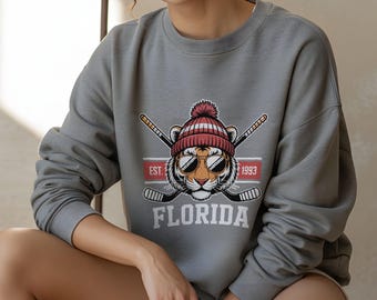 Florida Hockey Comfort Colors T-Shirt – Vintage Unisex Panther Fan Tee – Game Day Sports Apparel and Gift for Hockey Lovers