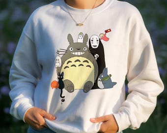 Camiseta gráfica de Ghibli Friends: Diseño de anime de Totoro y El viaje de Chihiro