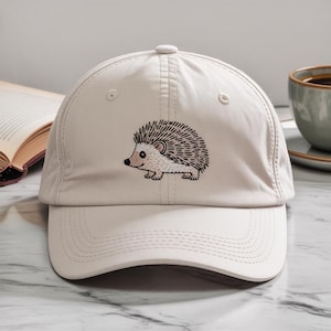 Minimalist Hedgehog Embroidery Design – Small Cute Outline