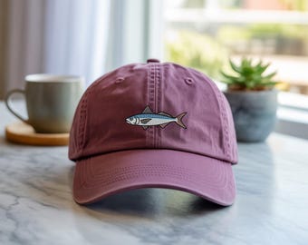 Sardines Embroidered Dad Hat: Funny Fishing Baseball Cap