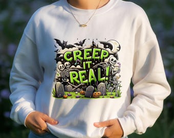 Funny Halloween Skeletons Glow in Dark Tee - Creep It Real