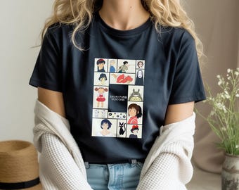 Studio Ghibli T-Shirt, Hoodie & Sweatshirt - Klassisches japanisches Anime-Grafik-T-Shirt, Totoro Chihiros Reise ins Zauberland, niedliches ästhetisches Geschenk