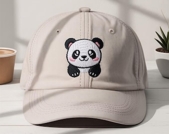 刺繍パンダバケットハット：竹素材、コットンツイル - Etsy 日本
