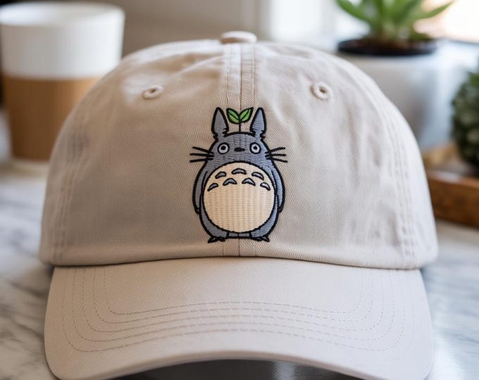 Forest Spirit Embroidered Dad Hat: Anime Cottagecore Cap