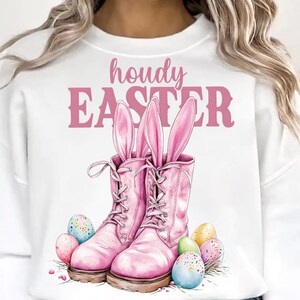 Howdy Easter Boots PNG: Western Spring Shirt Design (Digital Download)